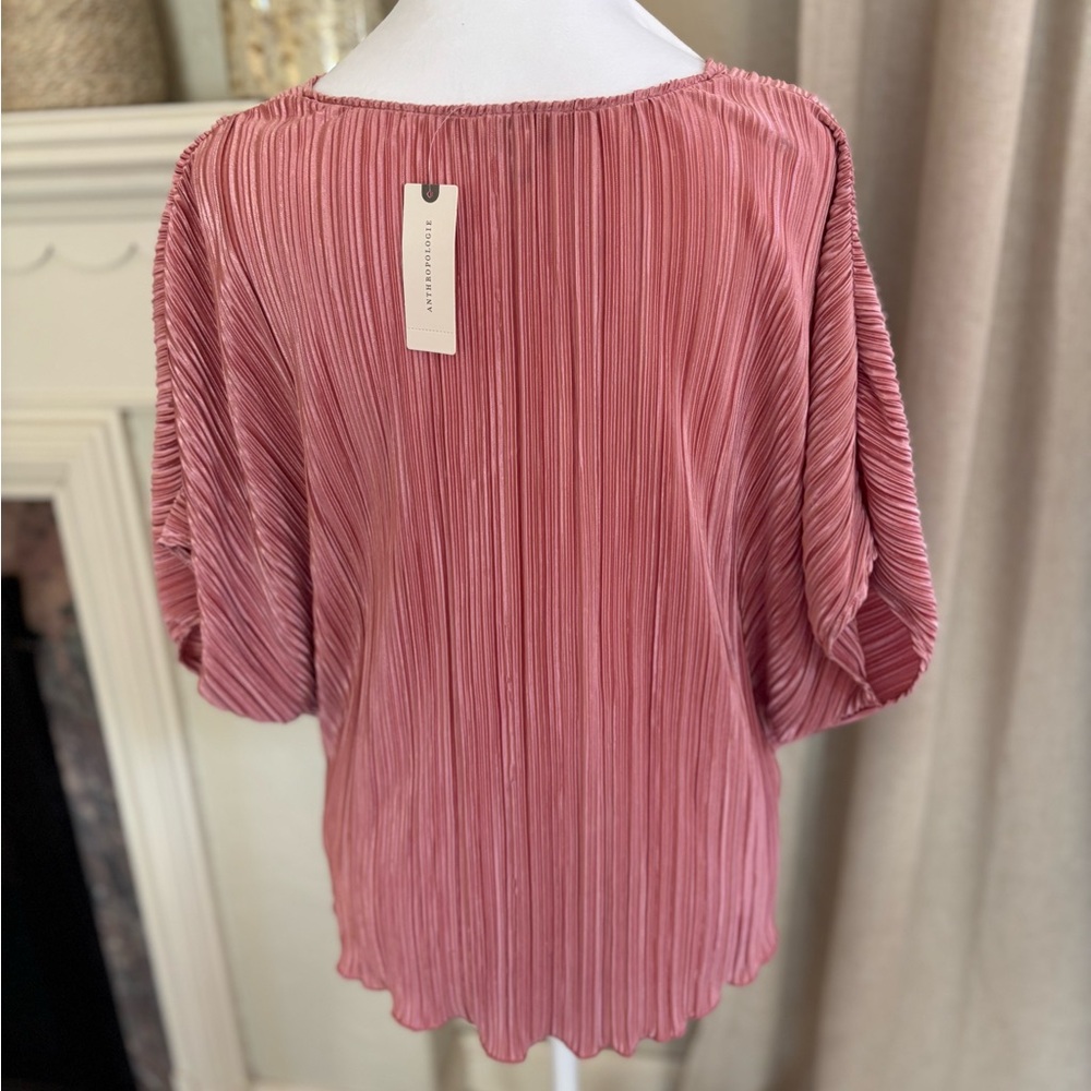 Anthropologie NWT Eri + Ali pink blouse woman’s medium - Picture 5 of 9